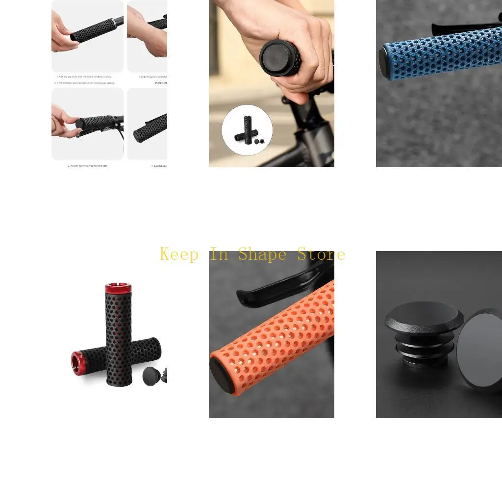 

U1JC 1 пара амортизирующих рулей для горных велосипедов, концевая ручка, крышка ручки для велосипеда, ручка для руля, полая для