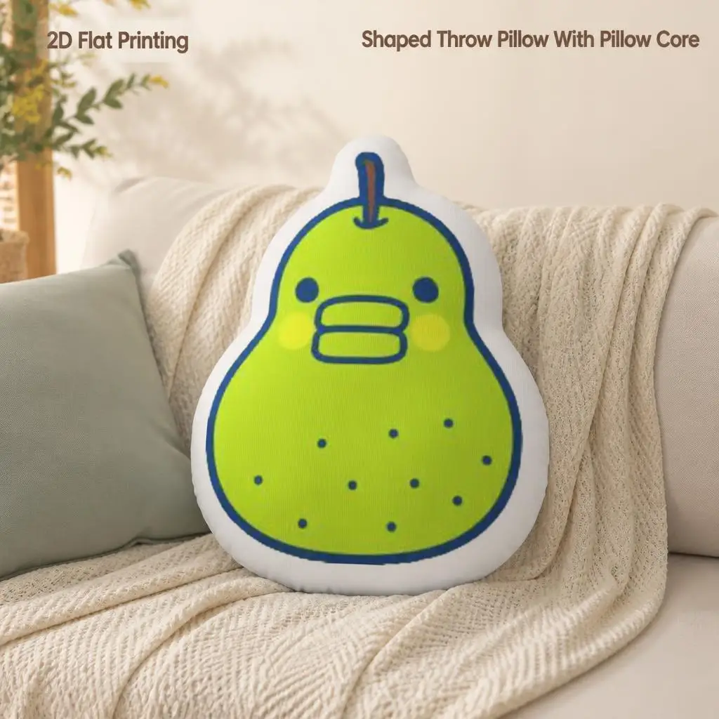 T-Tamagotchis Kuchipatchi Irregular Stuffed Throw Pillow Green Virtual Pet Cushion Gaming Room Home Decor Collectible Toy Gift