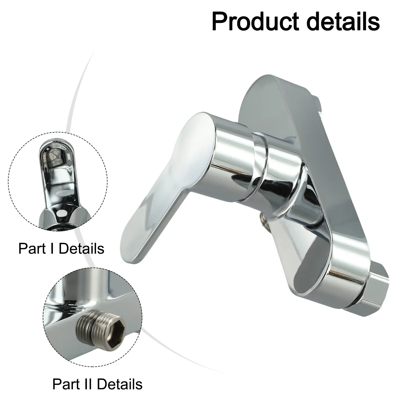 

1pcs Shower Faucet Zinc Alloy Bathroom Faucet Chrome Wall Mounted Home Bathtub Shower Mixer Tap For 135mm-165mm Openings