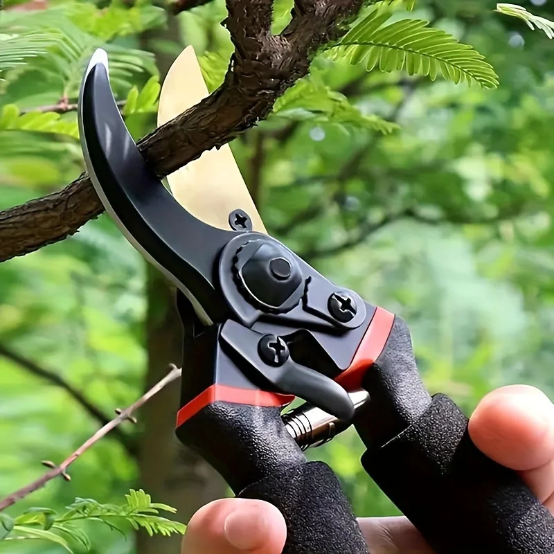 Garden Pruning Shears, Anti-slip Ergonomic Hand Pruner, Durable Sharp Branch Cutter for Yard Plant & Shrub Trimming