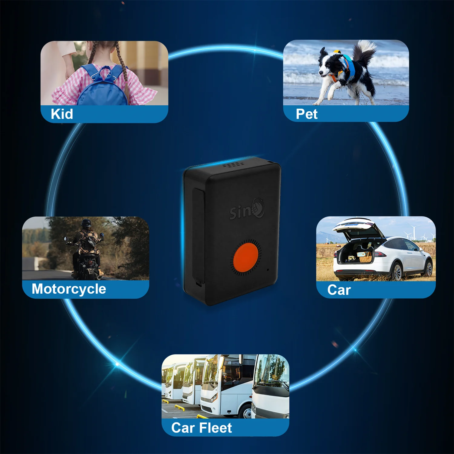(2pcs per set)Waterproof  Remotely Control SOS GPS Tracker With Free Tracking Software Build in 1200mAh Battery 2G/4G Optional