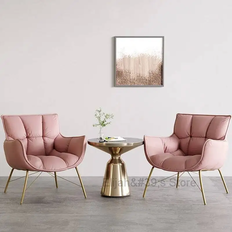 

Modern Living Room Sofas Light Luxury Lazy Armchair Home Balcony Leisure Chair Business Reception Single Sofa Ergonomic Design
