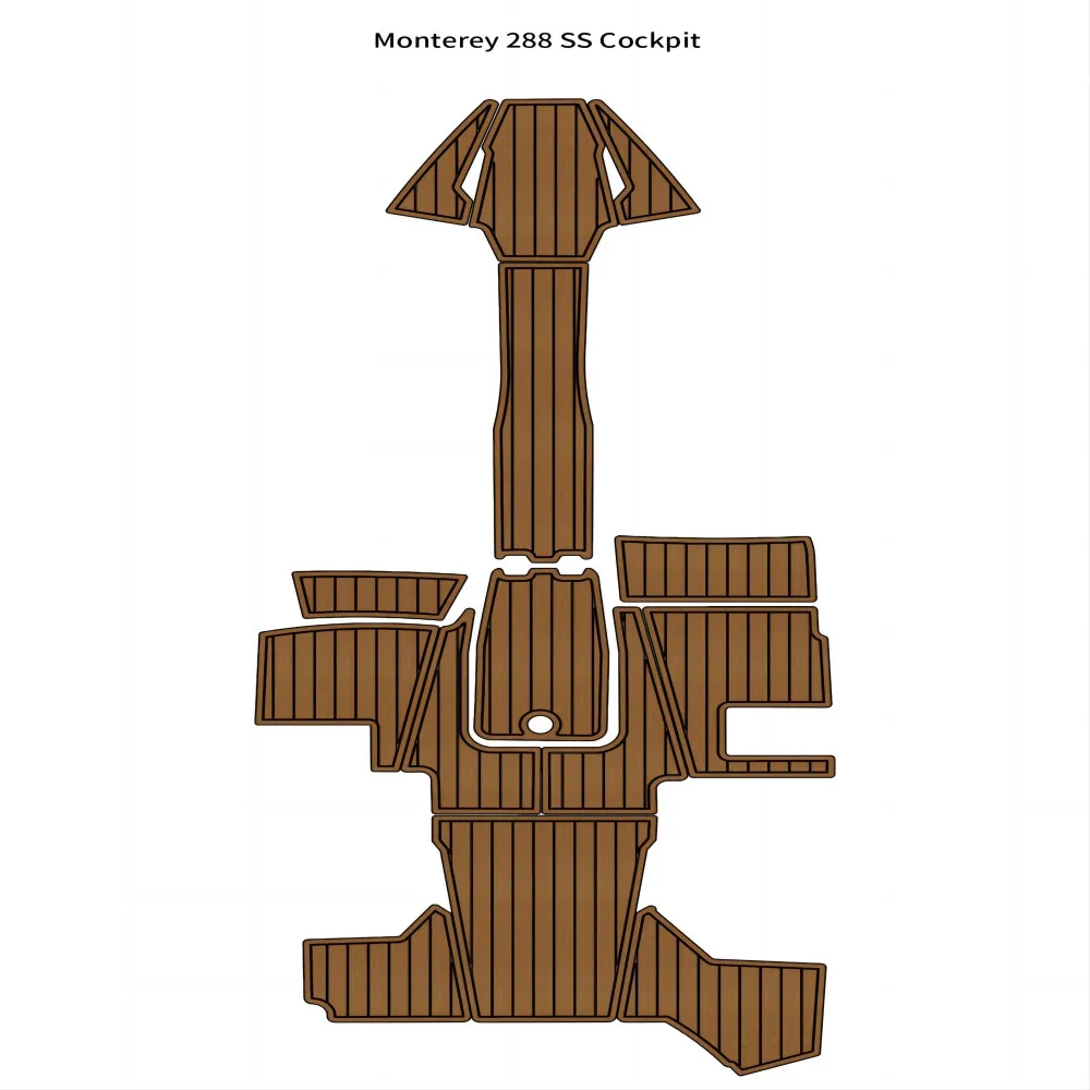 

Monterey 288 SS Cockpit Boat EVA Foam Faux Teak Deck Floor Pad Mat Flooring SeaDek Marine Mat Gatorstep Style Self Adhesive