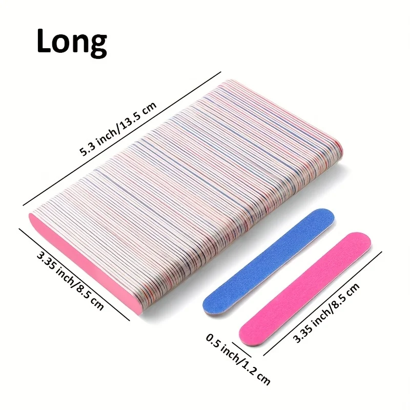100pcs Double Side Nail Files Mini Wood Sanding Buffer Block Set For Gel Polish Manicure Pedicure Salon Nail Art Tools image 2