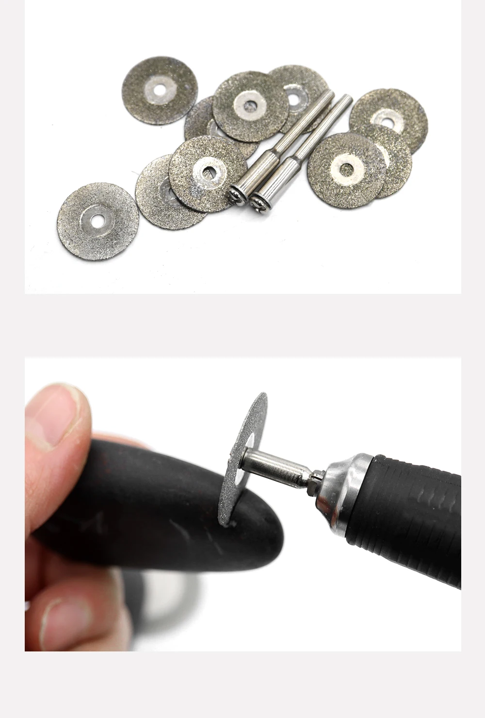 10 Stück/Packung Diamantsägeblätter Schaft 3mm 20/25/30/35/40/50mm Sägebits Kleine Diamantschneidklingen – Detail 8