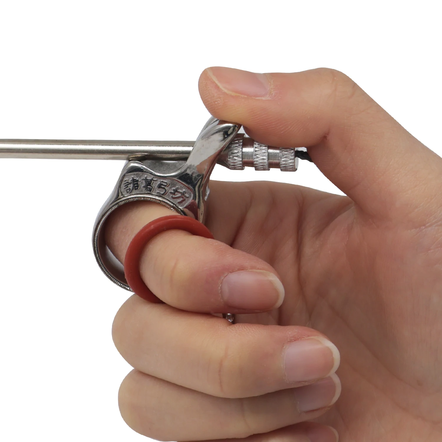 Schleuder-Angeldart-Auslöser, Edelstahl-Schießfingerring, Ring mit Lagerdesign, Schleuderzubehör – Detail 6