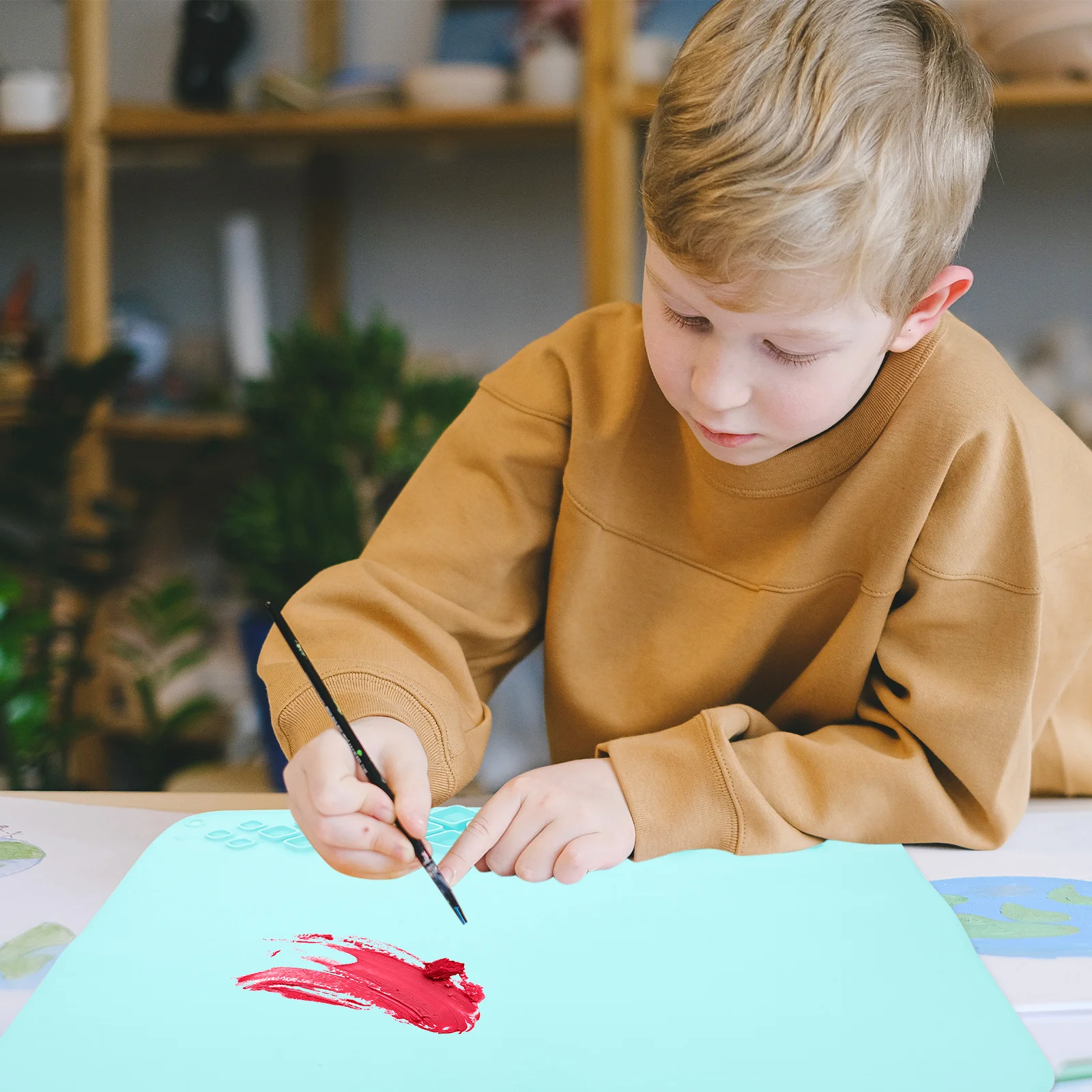 Силиконовый коврик для рукоделия, легкий портативный антипригарный коврик для рисования для Diy, художественная эпоксидная смола, поделки, дети, студенты, столешница