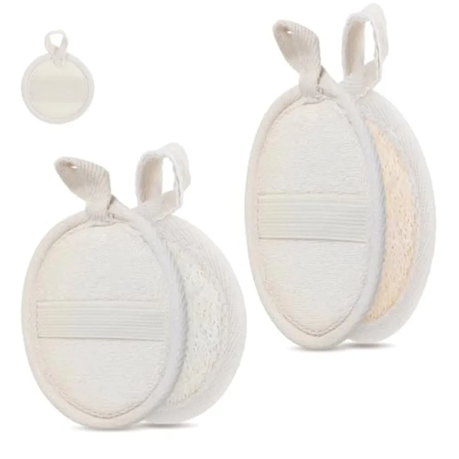 Natural Loofah Sponge Exfoliating Body Scrubber Set