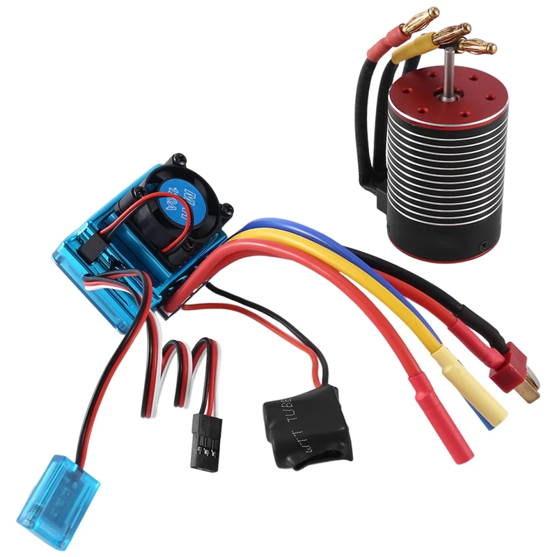 

3650 Brushless Motor And 120A ESC For 1/8 1/10 RC Car Drift Racing Off-Road Monster Truck