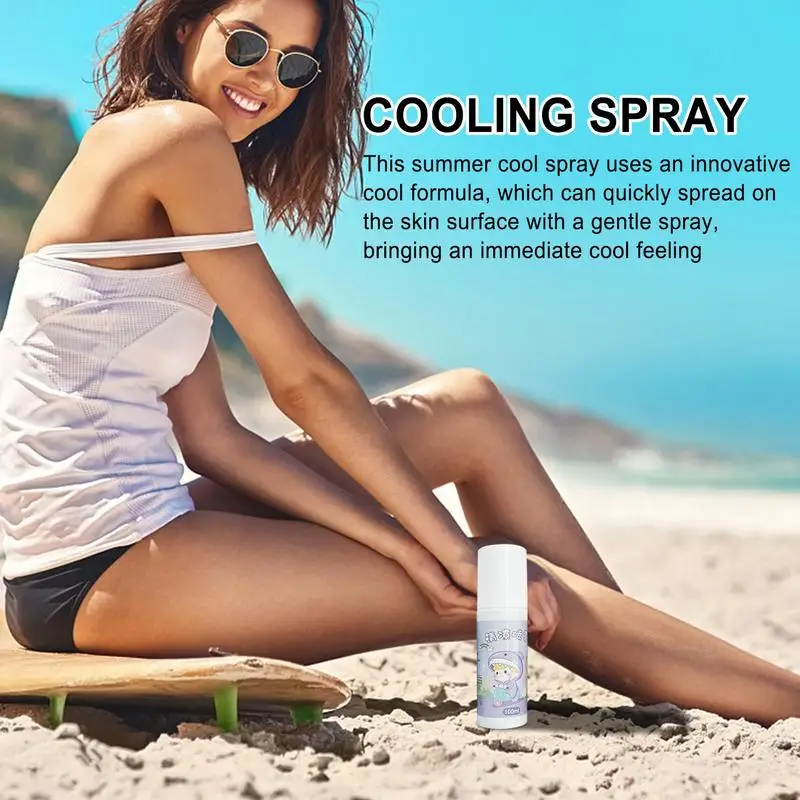 Cooling Mist Spray For Summer Non-irritating Rapid Cooling Mist Spray Instant Cool Spray Long-Lasting Cooling Body Spray Cooling