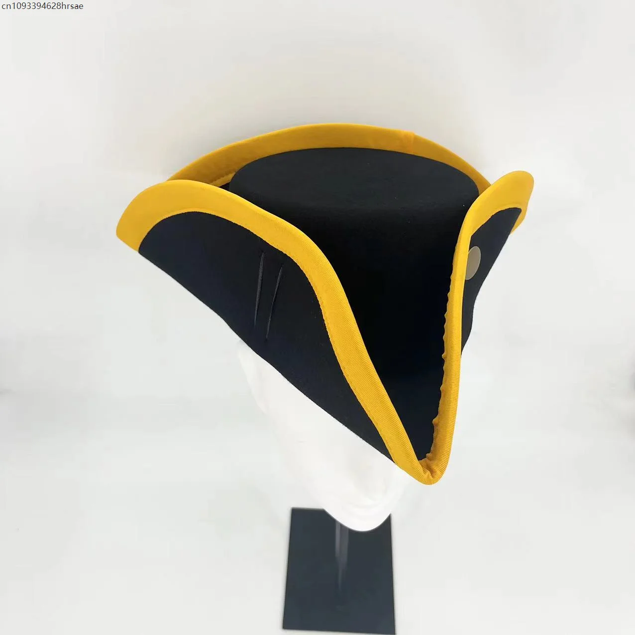 The 18th Century Britain Tricorn Hat Simple History Peter the Great Cap Retro Adult Prop Party Hat Holiday Birthday Gifts 2