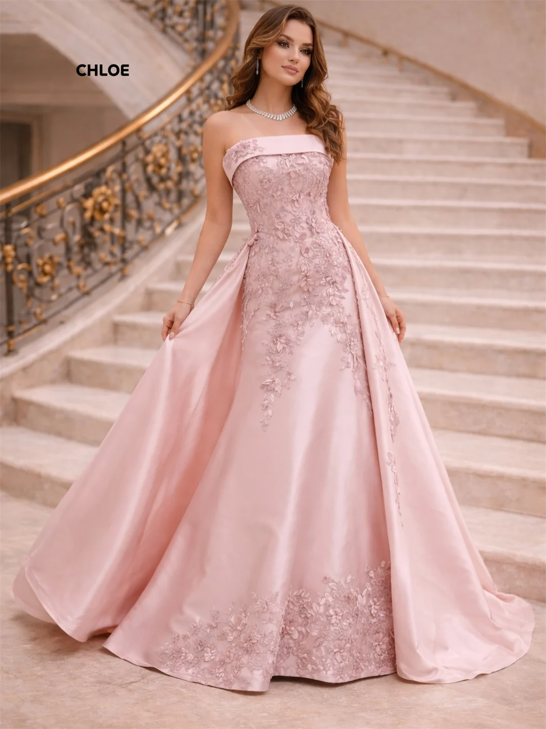 

Sleeveless Luxury Elegant Party Dresses for Wedding Woman Off the Shoulders Customized Luxurious Women's Evening Dresses Pink
