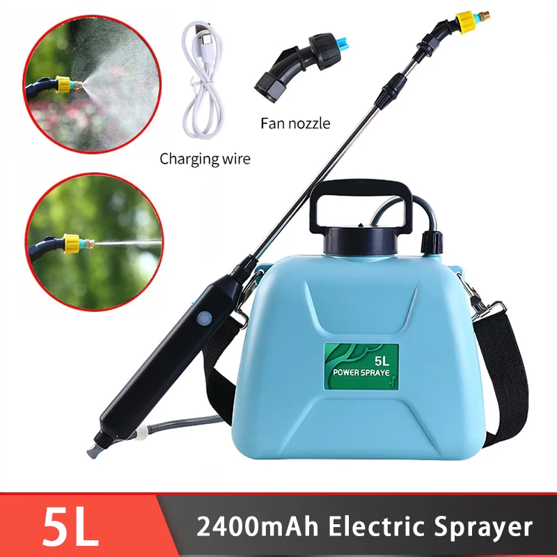 

Portable Multi-Function High-Pressure Disinfection Sprayer Long Battery Life Electric Sprayer Suitable for Farms and Orchards 5L