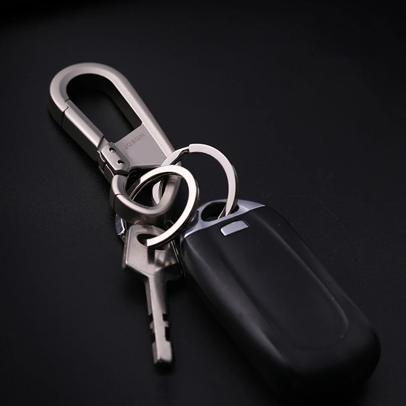 Metal Keychains for Men Key Ring Waist Keyring Hanged Key Holder Fashion Women Keychains with Two Rings Car Accessories