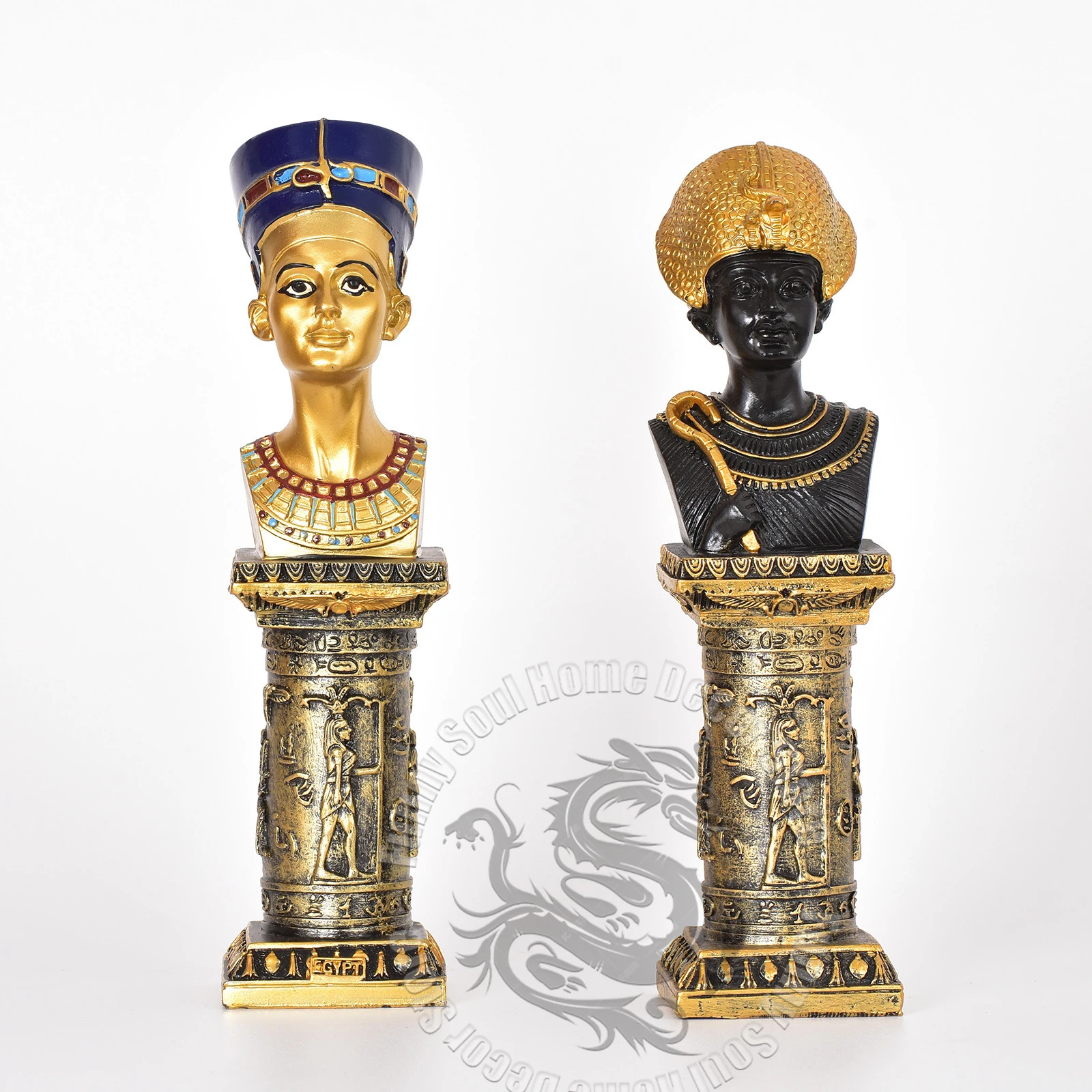 The Egyptian pharaoh Tutankhamun Cleopatra Resin Model tabletop travel collectible home decoration resin handicrafts souvenirs