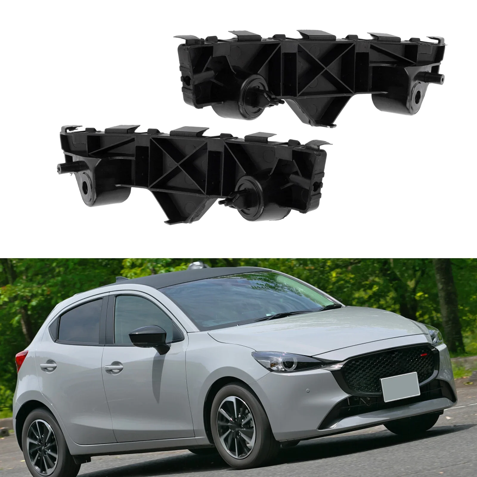 Bumper Retainer Pair Left Right Bumper Bracket Direct Replacement Number Of Pieces Auto Fastener For Mazda 2011