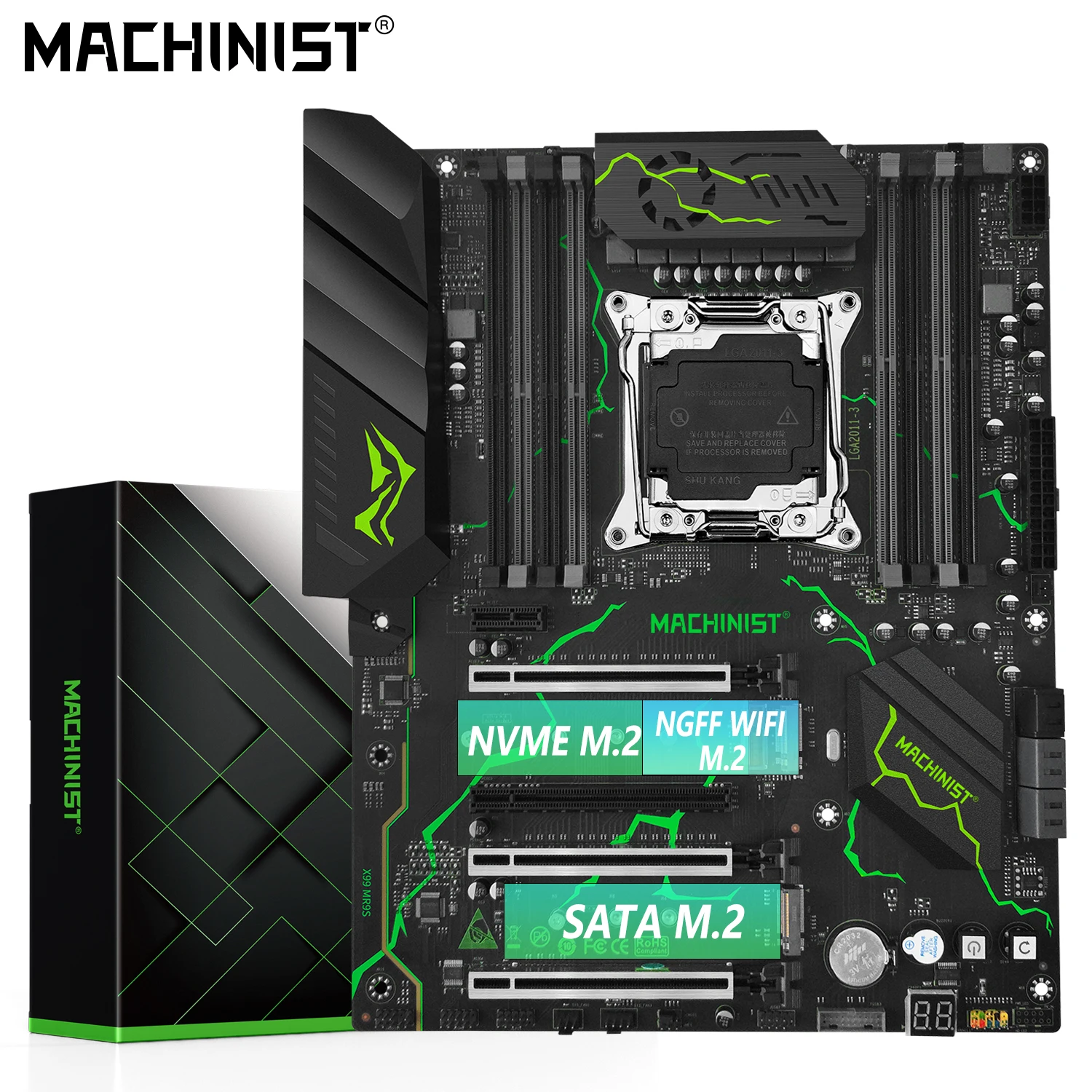 

MACHINIST X99 MR9S V6 Motherboard LGA 2011-3 Support Xeon E5 2690 V4 2697 V3 CPU Processor DDR4 ECC RAM ECC Memory SSD M.2 ATX