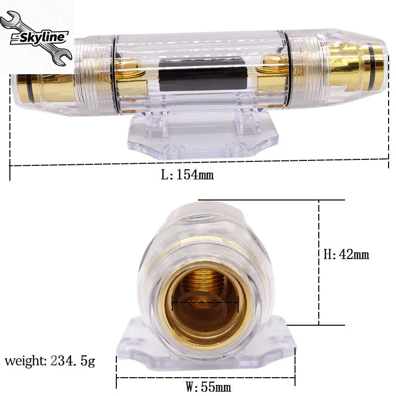 Car Audio Refit Fuse Holder Car Gauge Audio Circuit Breaker Inline Fuse for Cars Vehicle Automobile 30A-300A