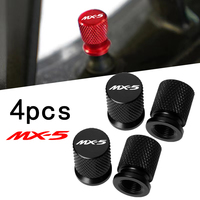 4pcs Car Wheel Tire Valve Caps Tyre Stem Covers Airdust Waterproof For Mazda MX-5 Miata NA NB NC ND 1990-2025 Accessories