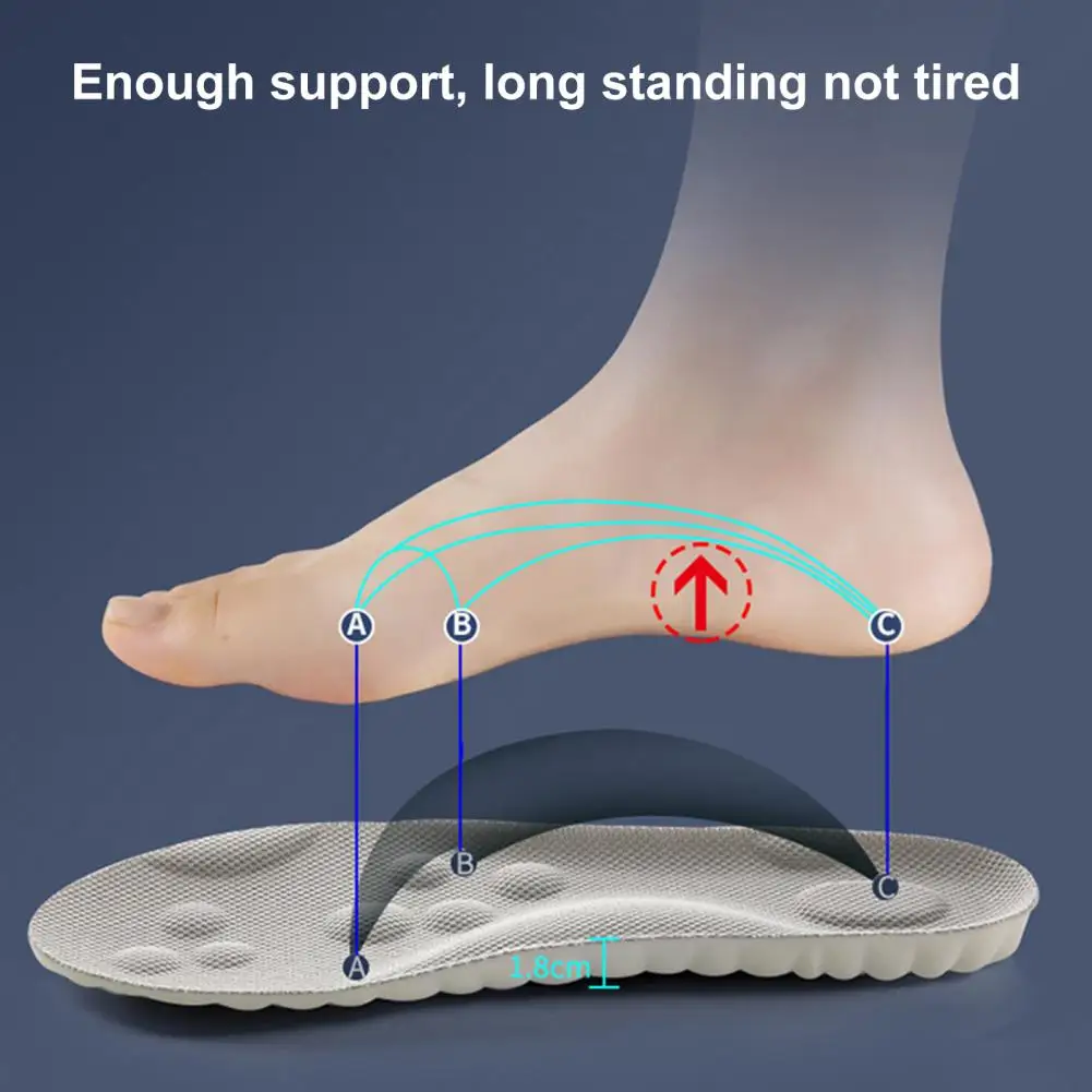 

2 Pairs Air Cushion Height Increase Insole Breathable Insoles Moisture-Absorbing Fast-drying Shoe Insoles for Sports Shoes
