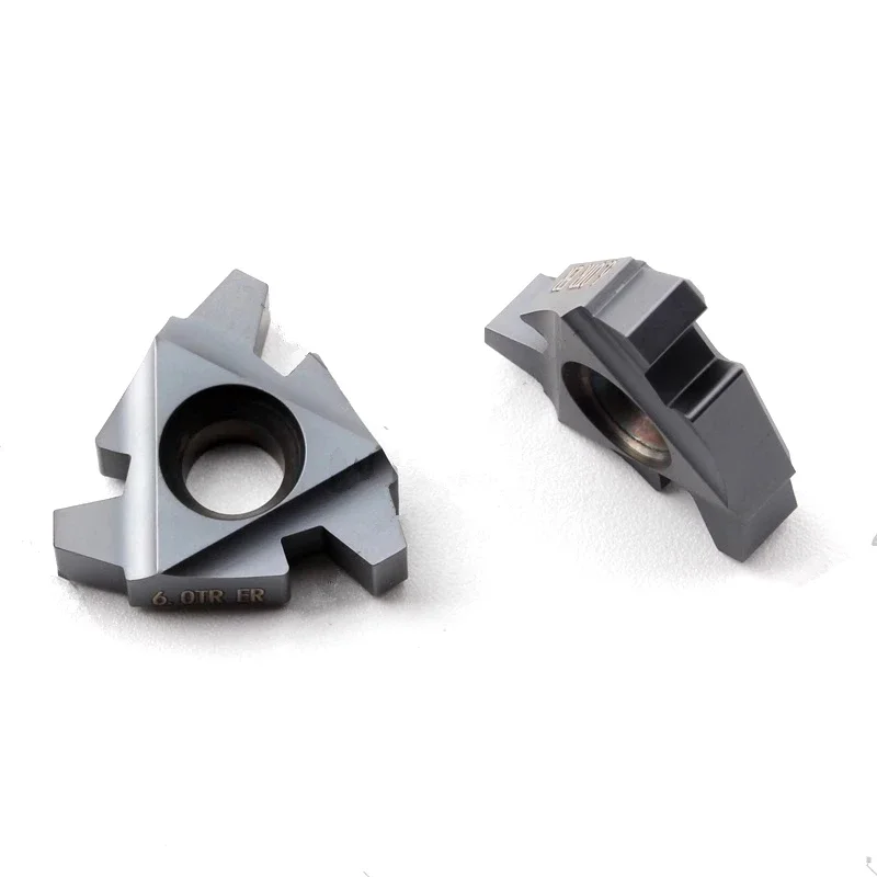 10pcs 16IR 16ER 22IR 22ER 1TR 1.5TR 2TR 2.5TR 3TR 4TR 5TR 6TR 카바이드 스레드 인서트 사다리꼴 스레드 선삭 공구 블레이드