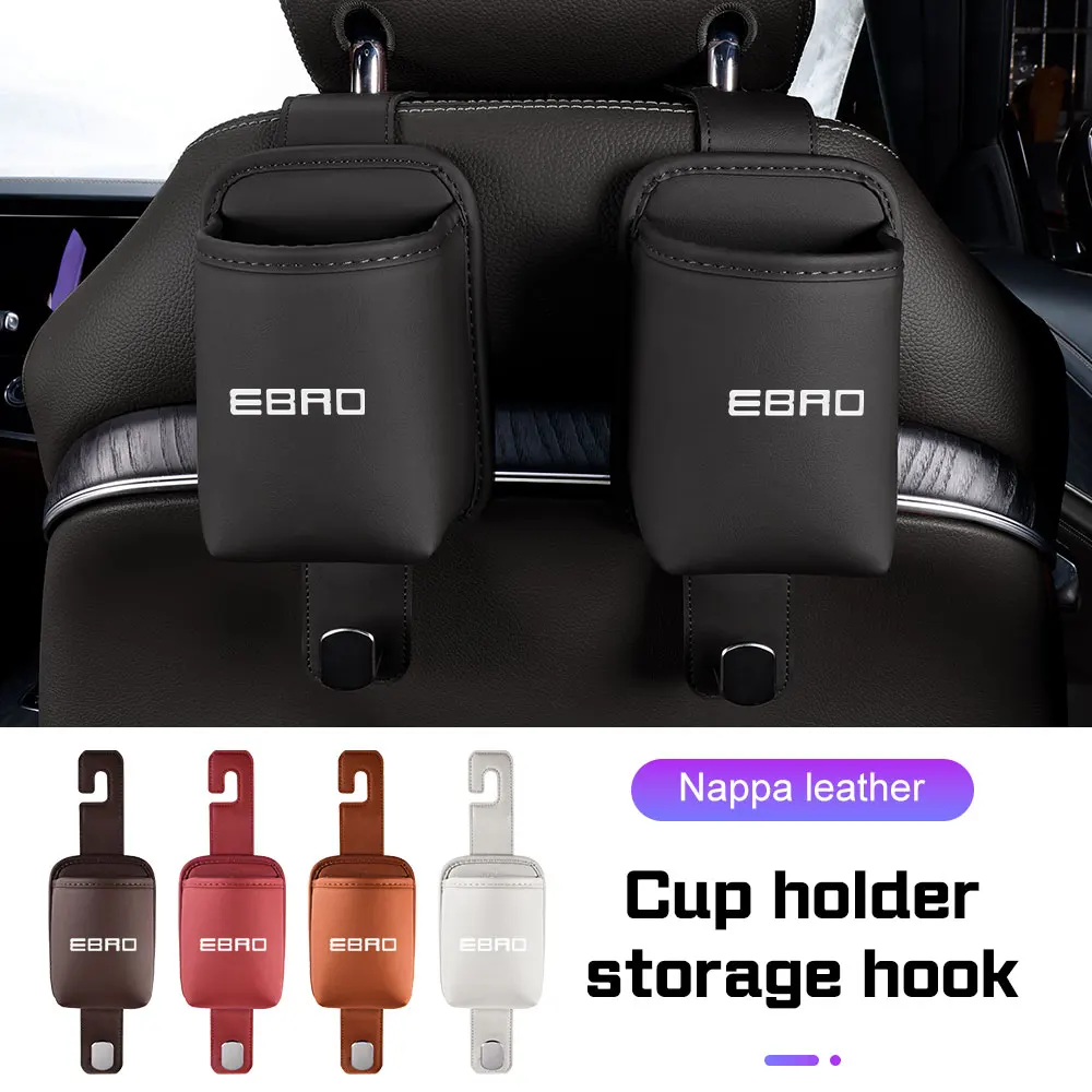 Bolsa de Almacenamiento de Cuero para Auto EBRO S700 EBRO S800 S400 2025/2026, Portavasos, Basurero, Porta Bebidas con Gancho para Puerta de Auto