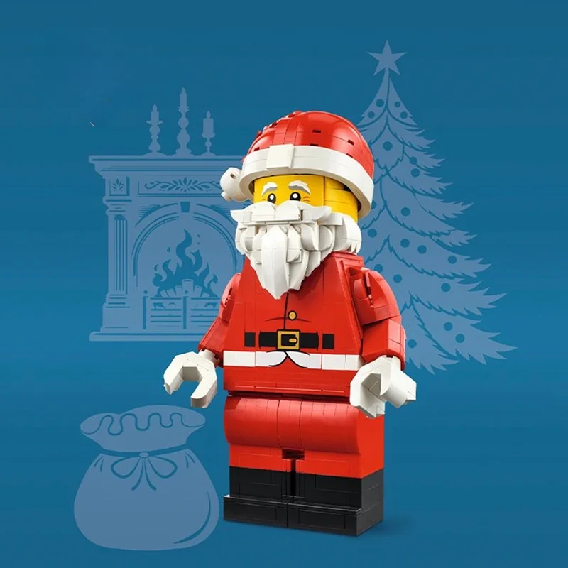 761 قطعة نموذج سانتا المصغر على نطاق يصل الشكل اللبنات الطوب عيد الميلاد سانتا زينة لعبة الهدايا 40820 #6