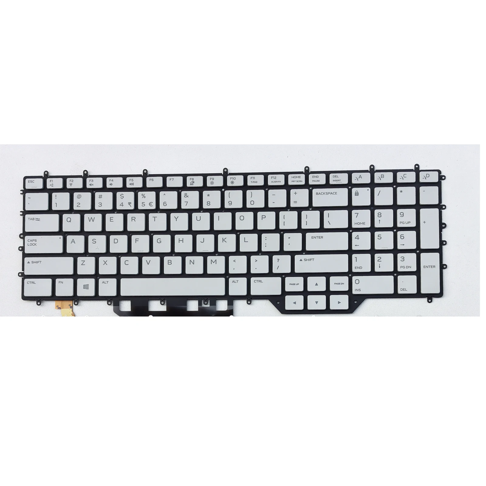 Laptop Keyboard for Dell Alienwre M17 R2 M17 R3 P37E P38E P45E RGB US Backlit White