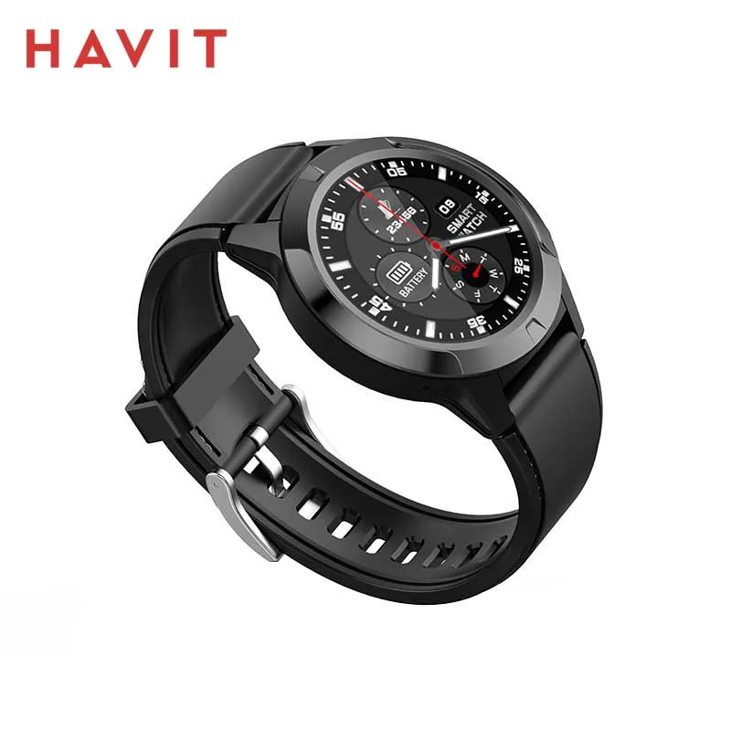 

HAVIT M9001C GPS Смарт-часы 1,3 "Круг HD экран IP68 Водонепроницаемый Samrtwatch монитор сердечного ритма отслеживание активности для мужчин и женщин