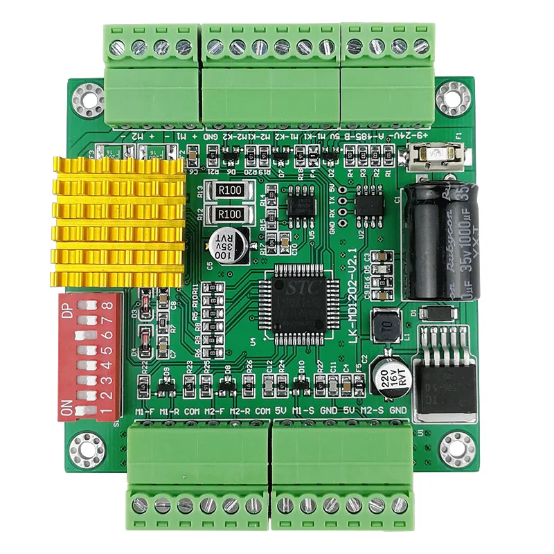 

LK-MD1202 Two way 485 DC motor drive board, pan tilt control board, L6205 motor can be connected to a potentiometer