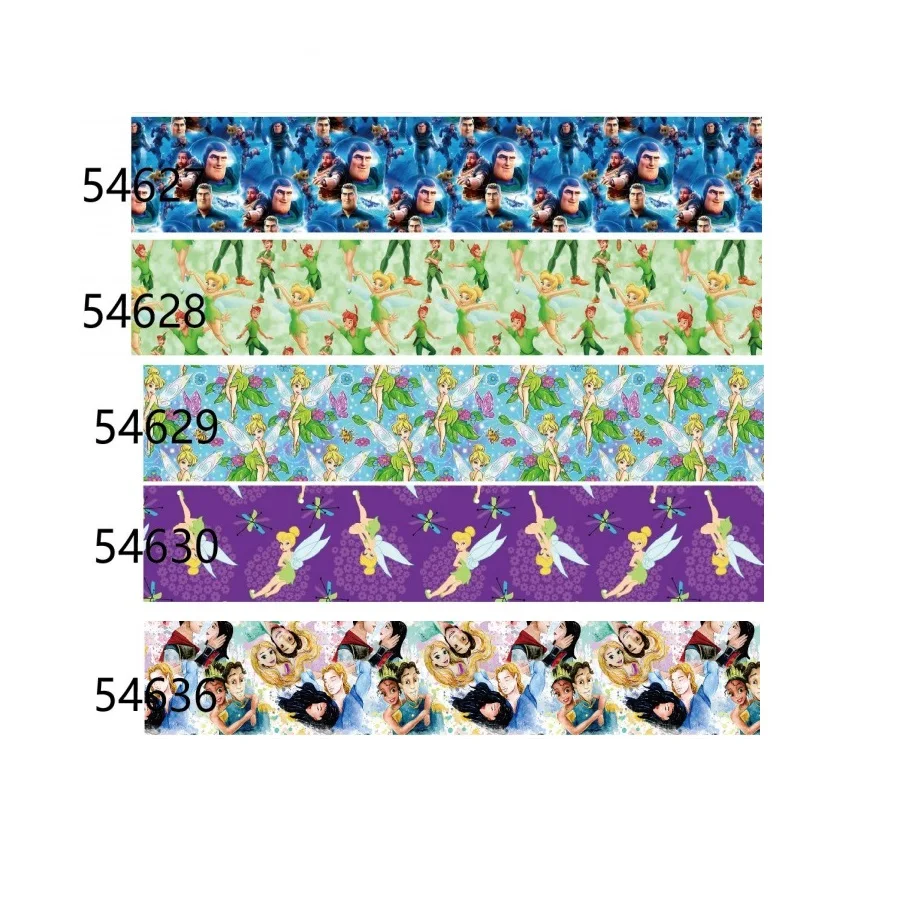 Disney TinkerBell Princess Toy Story Grosgrain Ribbon 3inch 75mm Printed for Hairbows DIY 10yards Craft Handmade Materials