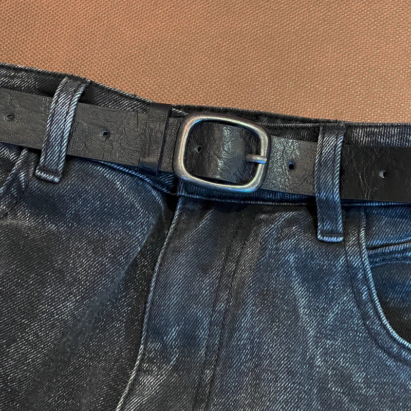 

Man Genuine Leather Belt Buckle Men's Belt 3.8cm Wide Cinturon Gotico Cowhide Retro All-match Casual Jeans Belt B03