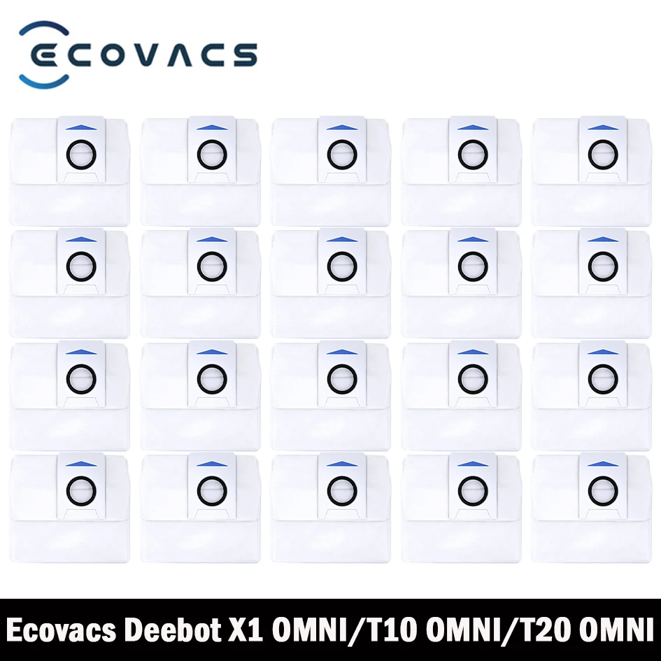 Ecovacs Deebot X1 OMNI / T10 OMNI / T20 OMNI 먼지 봉투 액세서리, 쓰레기통 진공 가방, 로봇 진공 청소기 부품