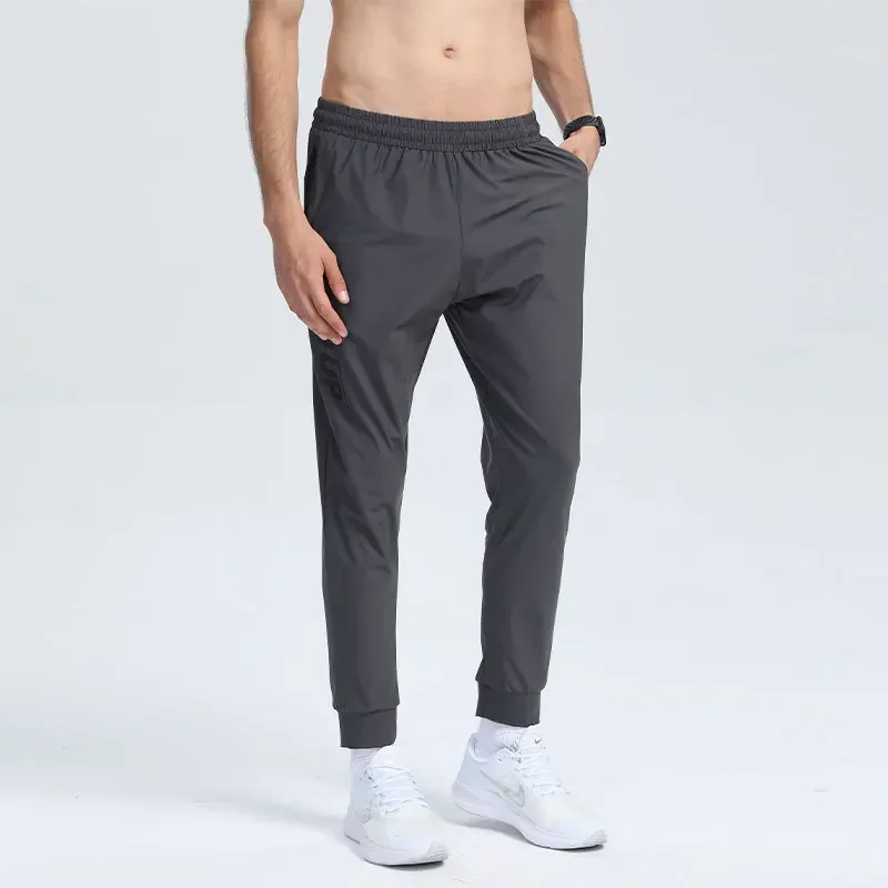 

Casual printed quick-drying pants, sports pants, leg-tied ice silk fitness running pants joggers men