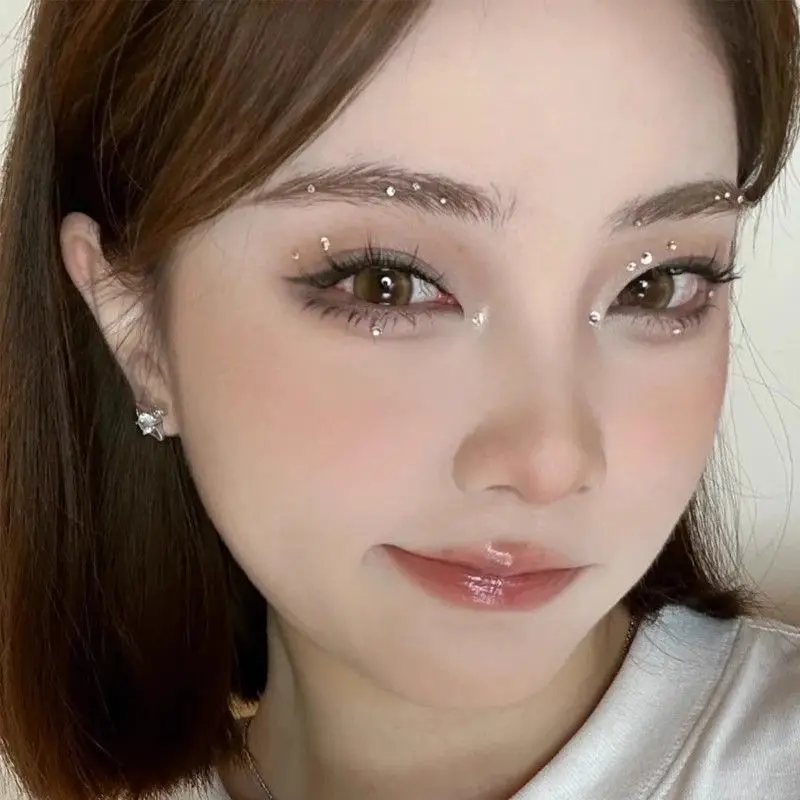 Face Stickers Shiny Crystal Tear Drop Rhinestone Waterproof Self Adhesive for Concert Electronic Music Stage Makeup view 3