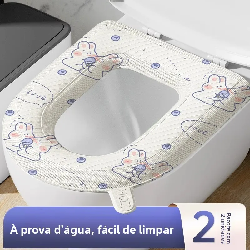 防水便座クッションユニバーサル四季家庭用eva洗えるトイレマット快適な便座リングカバー
