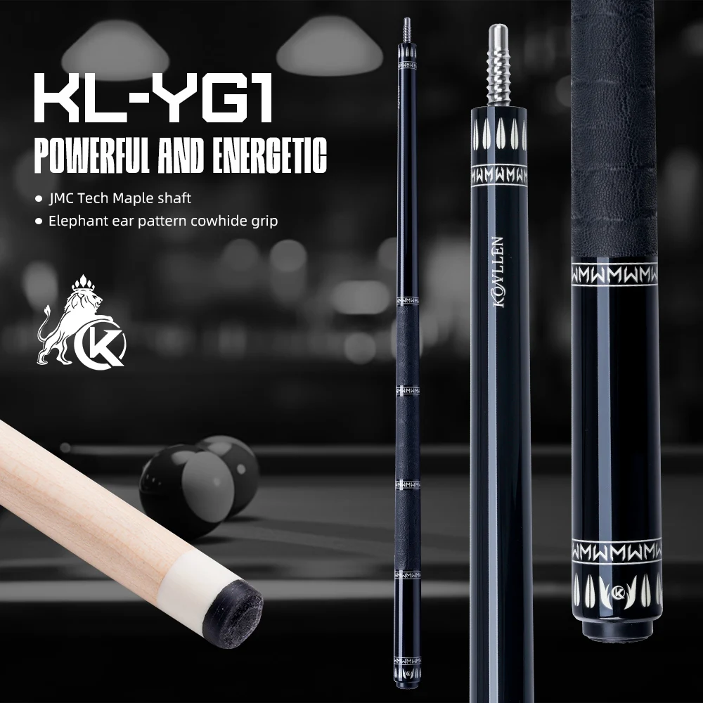 

KONLLEN Pool Cue Stick with Maple Shaft 58-inch Professional Billiard Sticks 12mm Tip for Billiard Cue