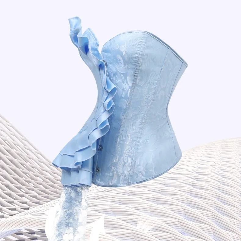 European and American Court Style Corset Jacquard Lace Back Strap Adjustable Waist Molding Belly Supporting Bone Shapewear