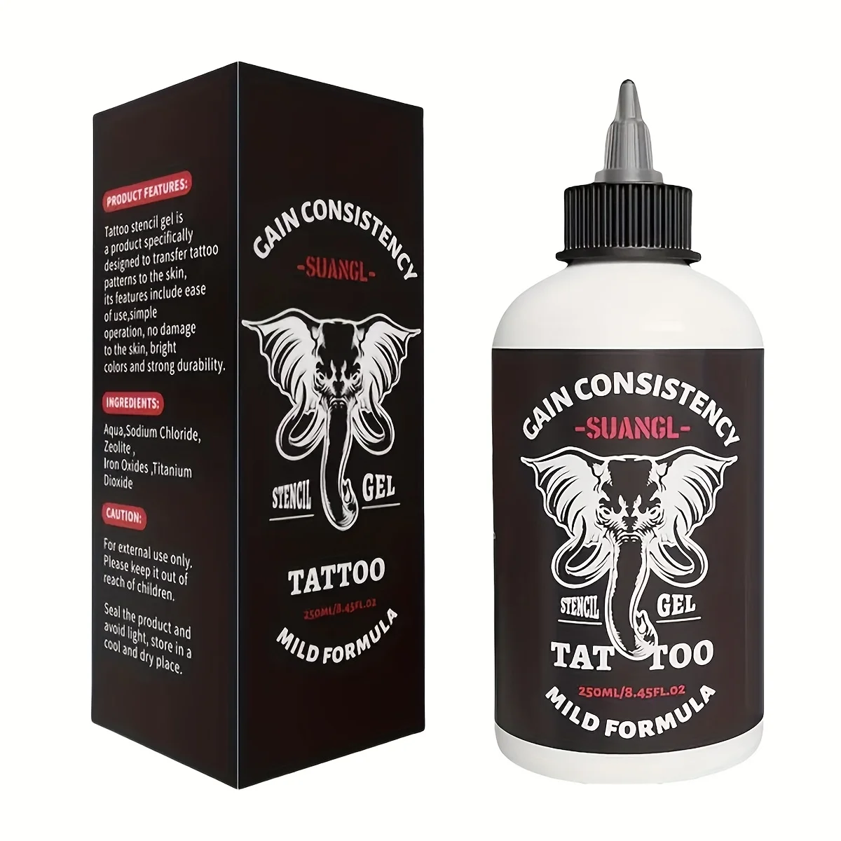 Professional Tattoo Transfer Gel - 8.45oz Fragrance-Free Formula for Vibrant, Long-Lasting Stencils