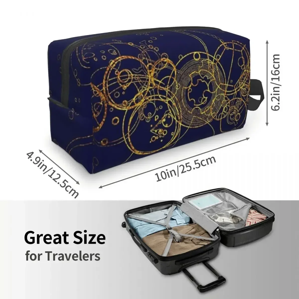 Time Lord Writing - Transparent Travel Cosmetic Bag Makeup Toiletry Organizer Ladies Beauty Storage Dopp Kit