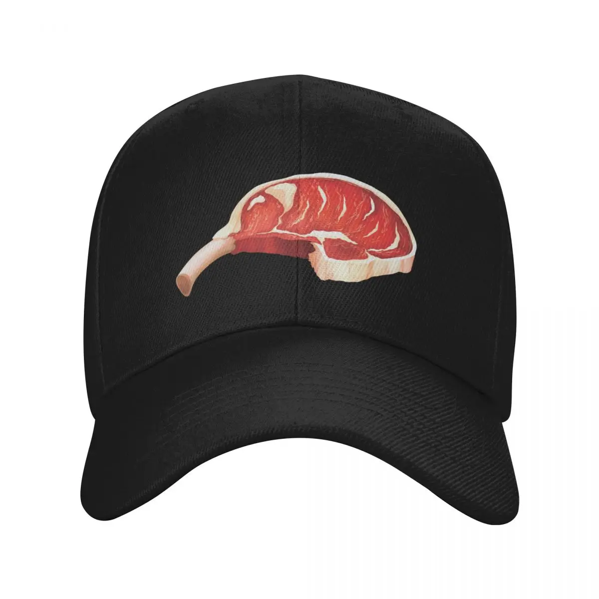 

Raw Steak Meat Baseball Cap hard hat Hood Big Size Hat Visor Woman Men's