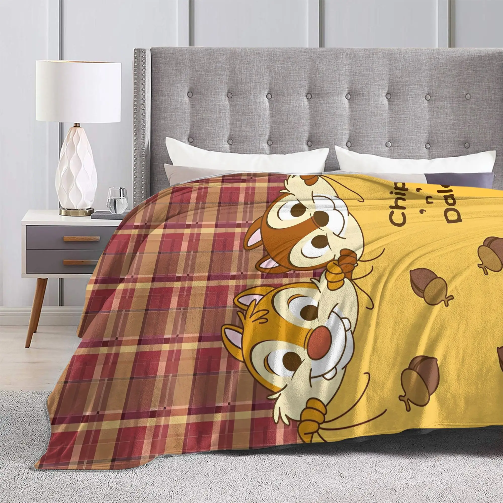 الكرتون السنجاب رقاقة اند ديل بطانية الفانيلا رهيبة الدافئة رمي بطانية للمنزل الربيع/الخريف #3