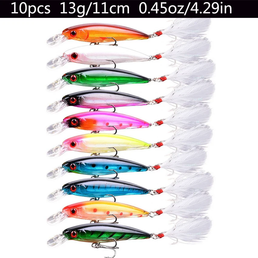 25pcs Sinking Minnow Wobblers Fishing Lures Set Swimbait Trout Artificial plastic Hard Bait Crankbait Bass Lure Fishing Tackle