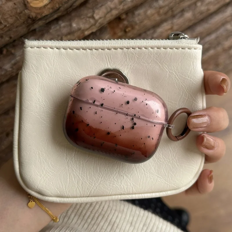 

Smudge Caramel color anti-fall protective earphone case with hook for Apple Airpods 1 2 Pro pro2 airpods 3 Airpods 4