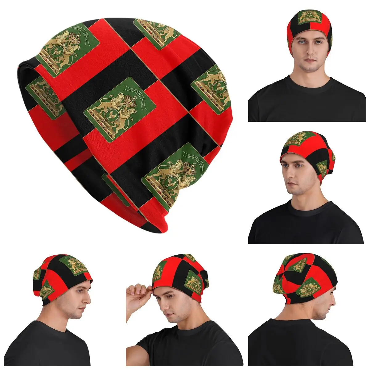 Haitian Independence Flag Skullies Beanies Hats Warm Autumn Winter Outdoor Cap Knitted Bonnet Caps for Unisex Adult