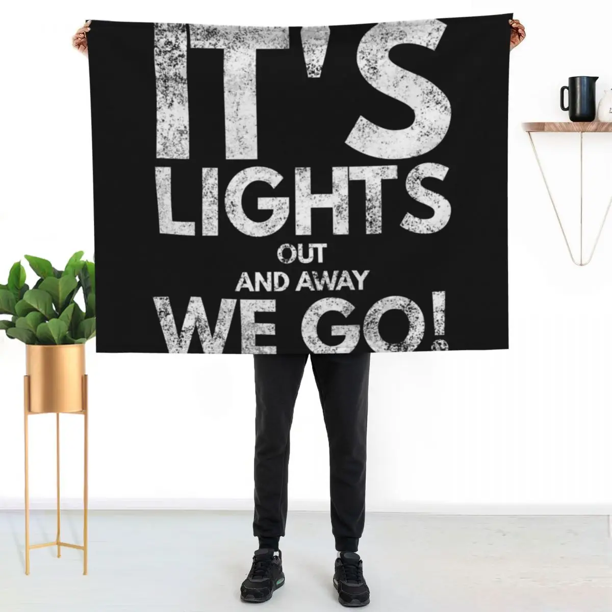Its lights out and away we go! Throw Blanket Retros valentine gift ideas Sofas Flannel Plush Stuffeds Blankets