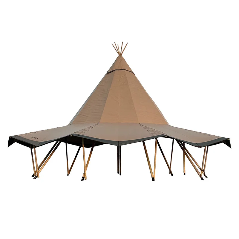Outdoor, straw hat tent big canopy camp outdoor bed and breakfast restaurant bar team building canopy tipi tent