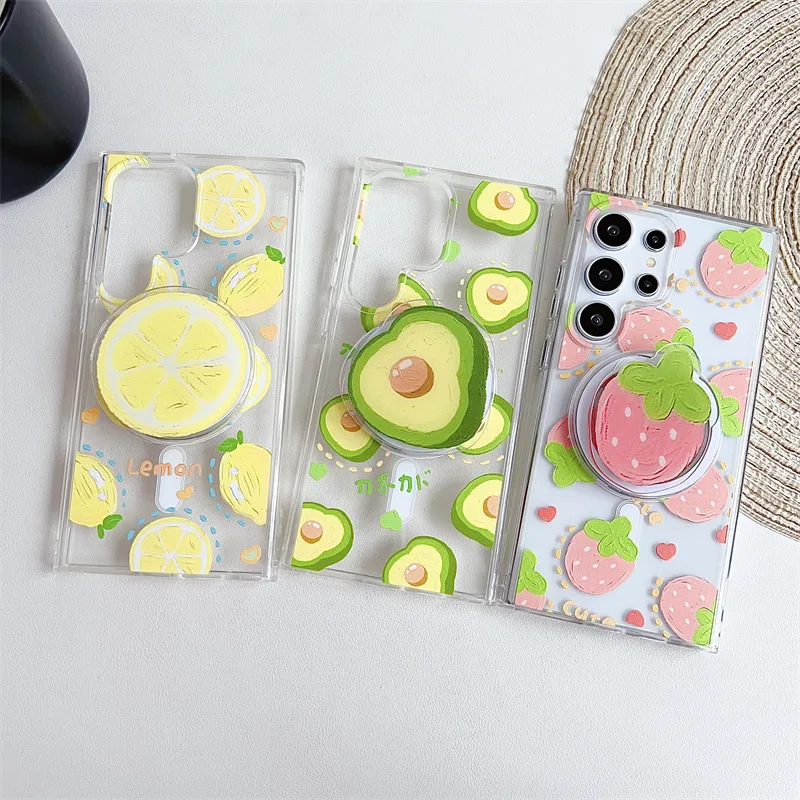 

Painted Fruits Acrylic Magsafe Case for Samsung Galaxy S23 S23+ S23Ultra S24 S24Plus S24Ultra Cover Protective Shell