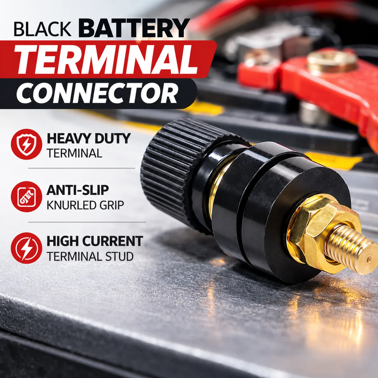 2pcs/Set 6mm 8mm Battery Terminal Connector Kit, Remote Power Junction Post for Car Auto Accessories