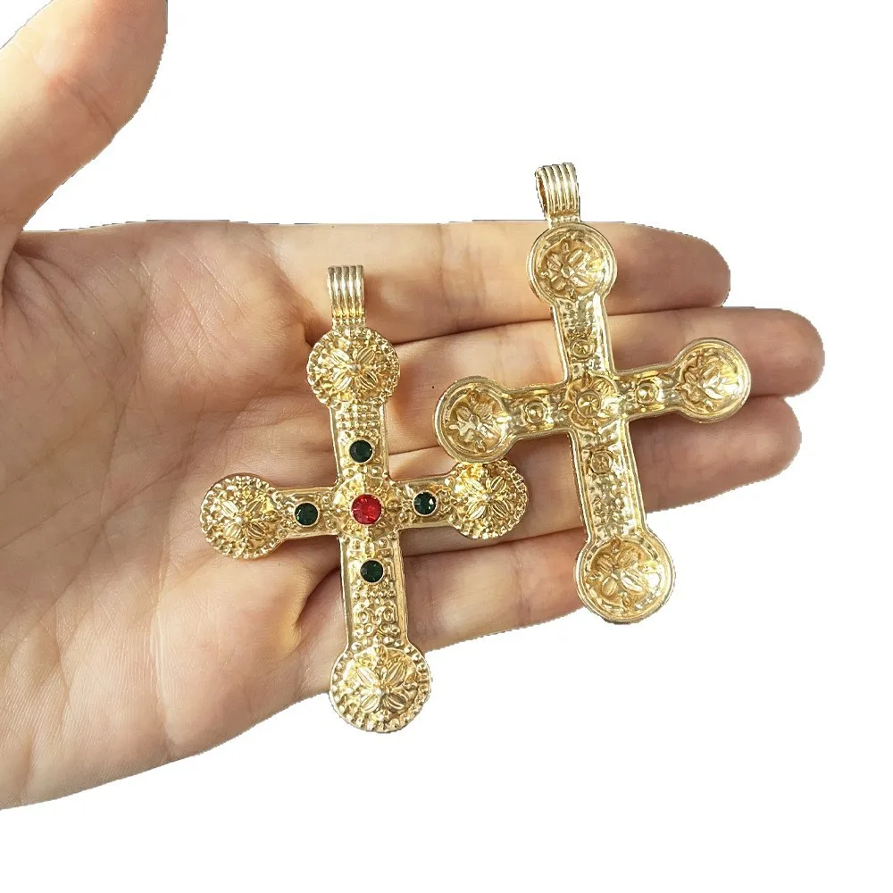 قطعتان من قلادة متقاطعة Y2K شديدة التحمل يمكنك صنعها بنفسك، قلادة من سبيكة على طراز الشرير للجنسين، إكسسوار متعدد الاستخدامات #4